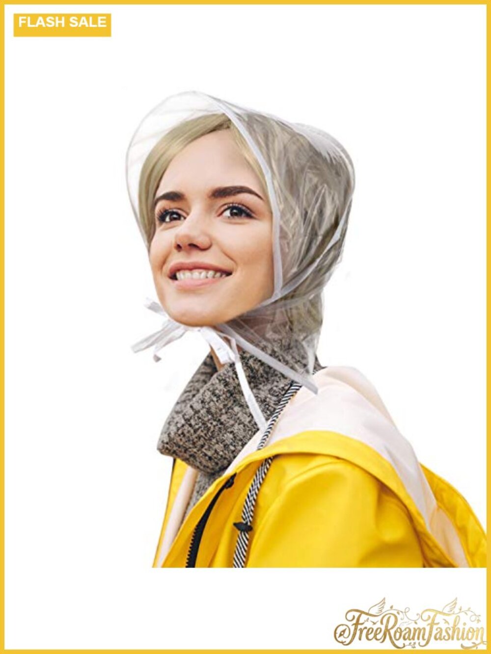 12 Pc Rain Bonnet with Visor Clear Plastic Waterproof Reusable One Size